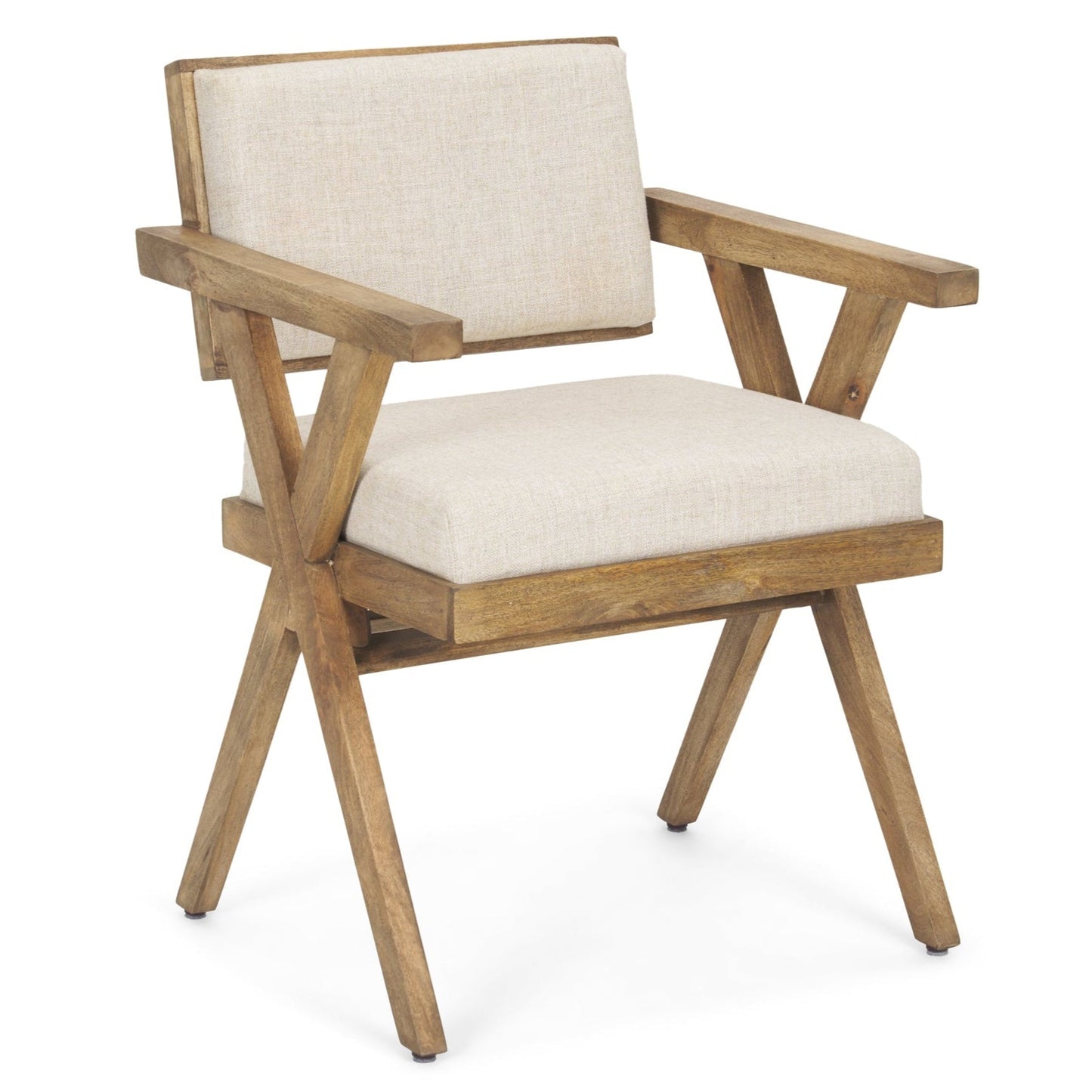 Mercana Topanga Cream Fabric Dining Chair (Set of 2)