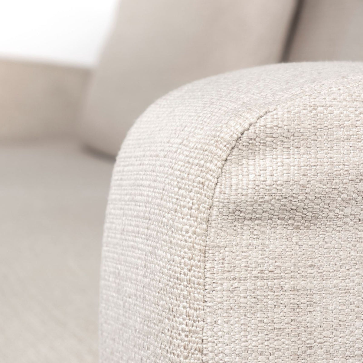 Mercana Denly Beige Slipcover Three Seater Sofa