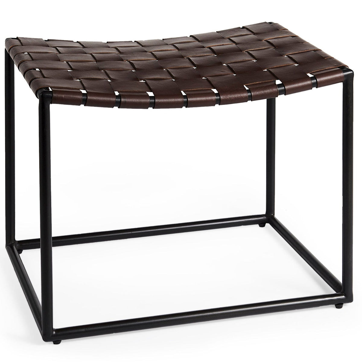 Mercana Clarissa Woven Leather Stool