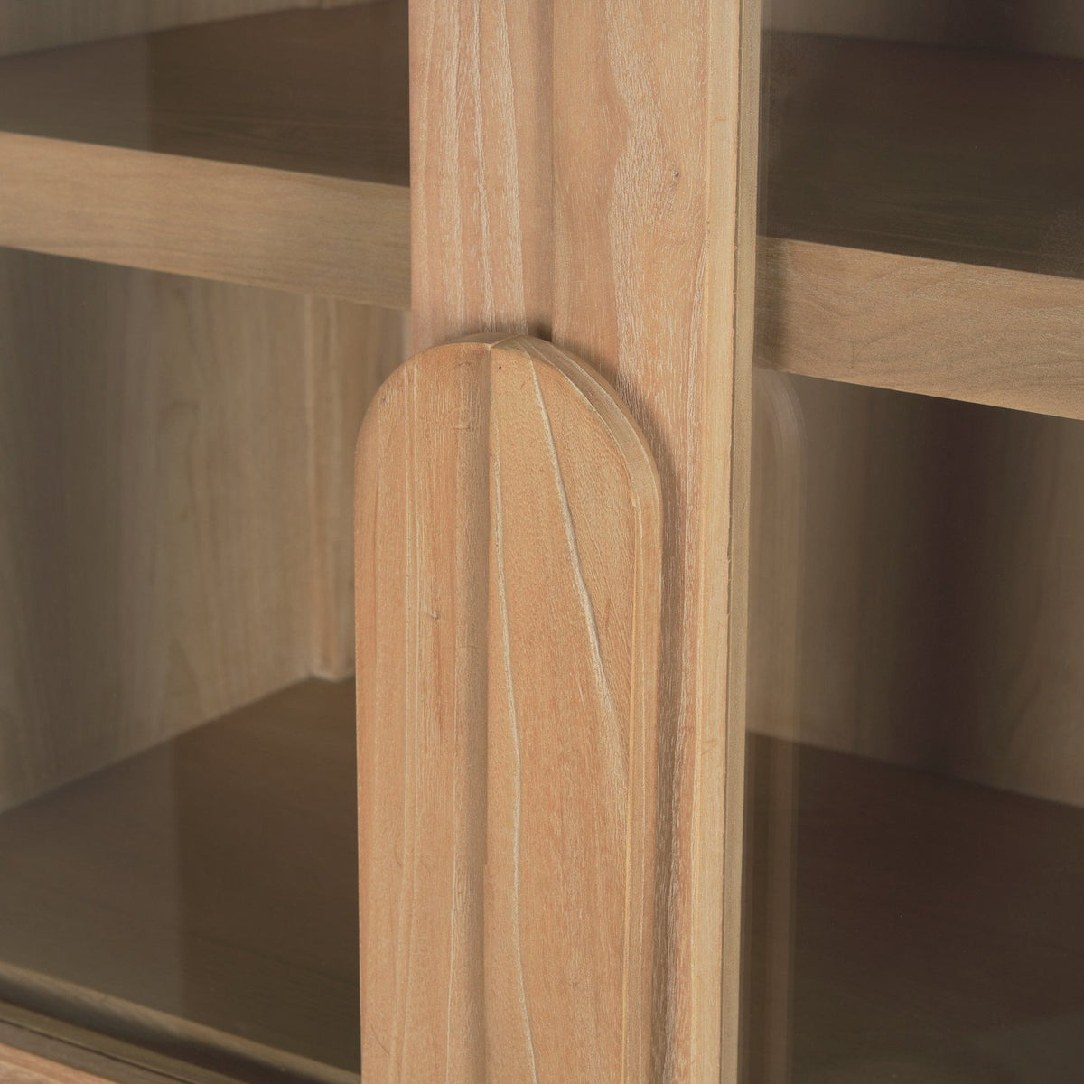 Mercana Callum Wooden Brown Arched Bookcase