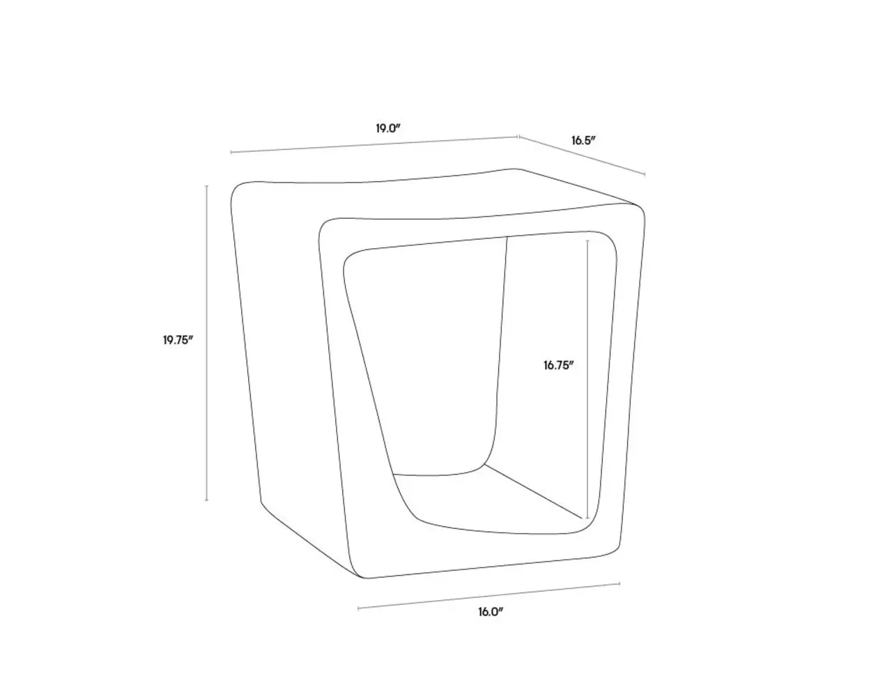 SUNPAN Darwin Concrete Outdoor End Table