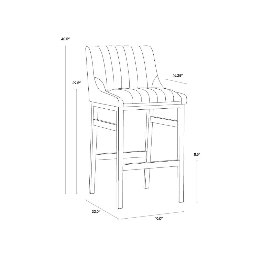 SUNPAN Halden Faux Leather Barstool