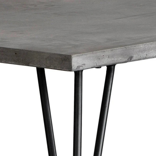 SUNPAN Midori Dining Table 59" Concrete Top Brass