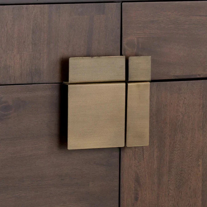 Jade Sideboard Antique Brass Dark Wood Storage