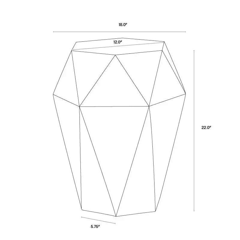 SUNPAN Constance Geometric Shaped Outdoor End Table