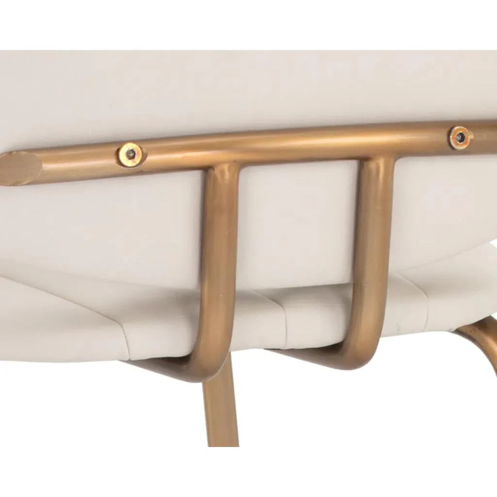 SUNPAN Lorelei Low-Profile Seatback Leather Barstool