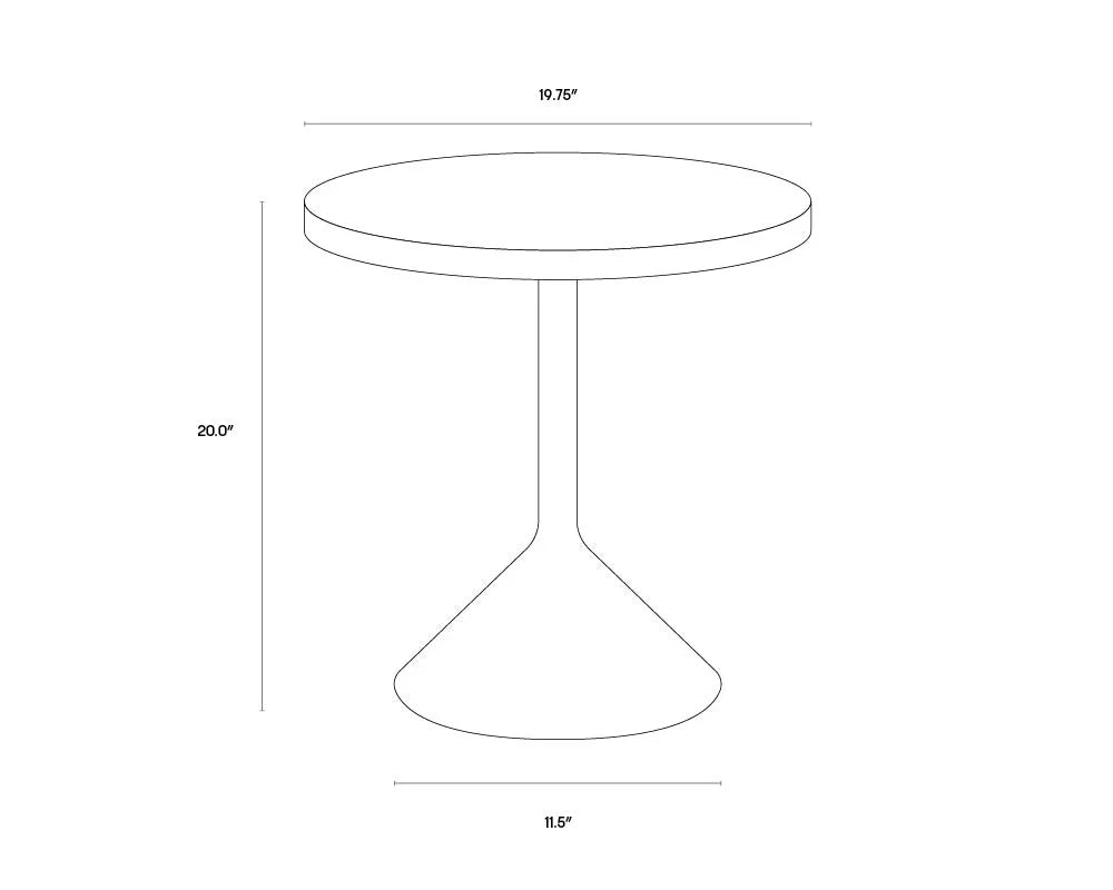 SUNPAN Laszilo End Table Concrete Grey Blue Base