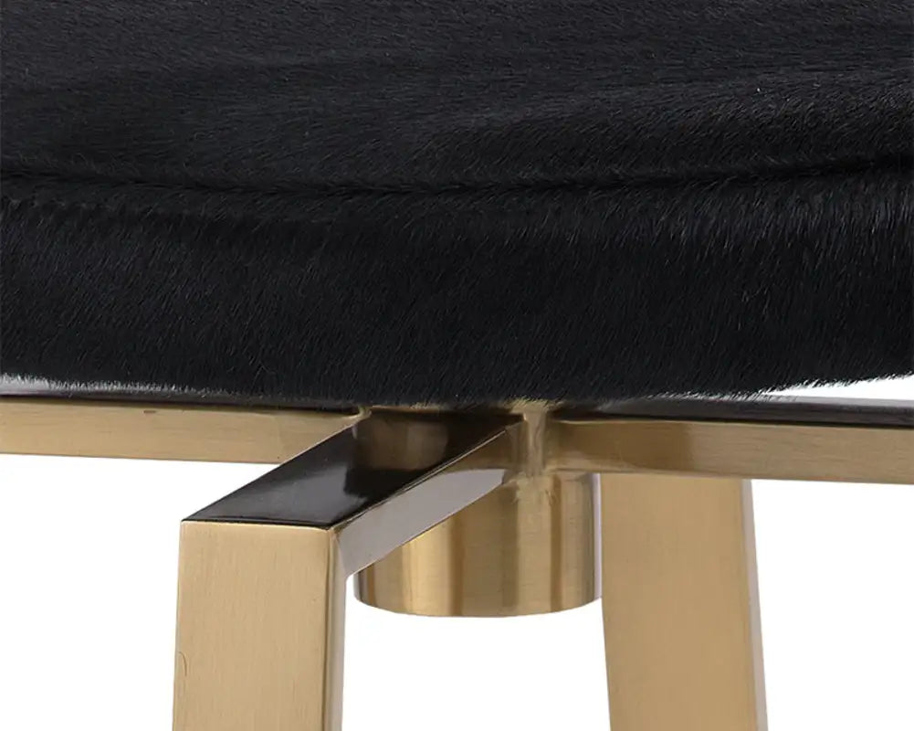 SUNPAN Hendrix Leather Swivel Counter Stool
