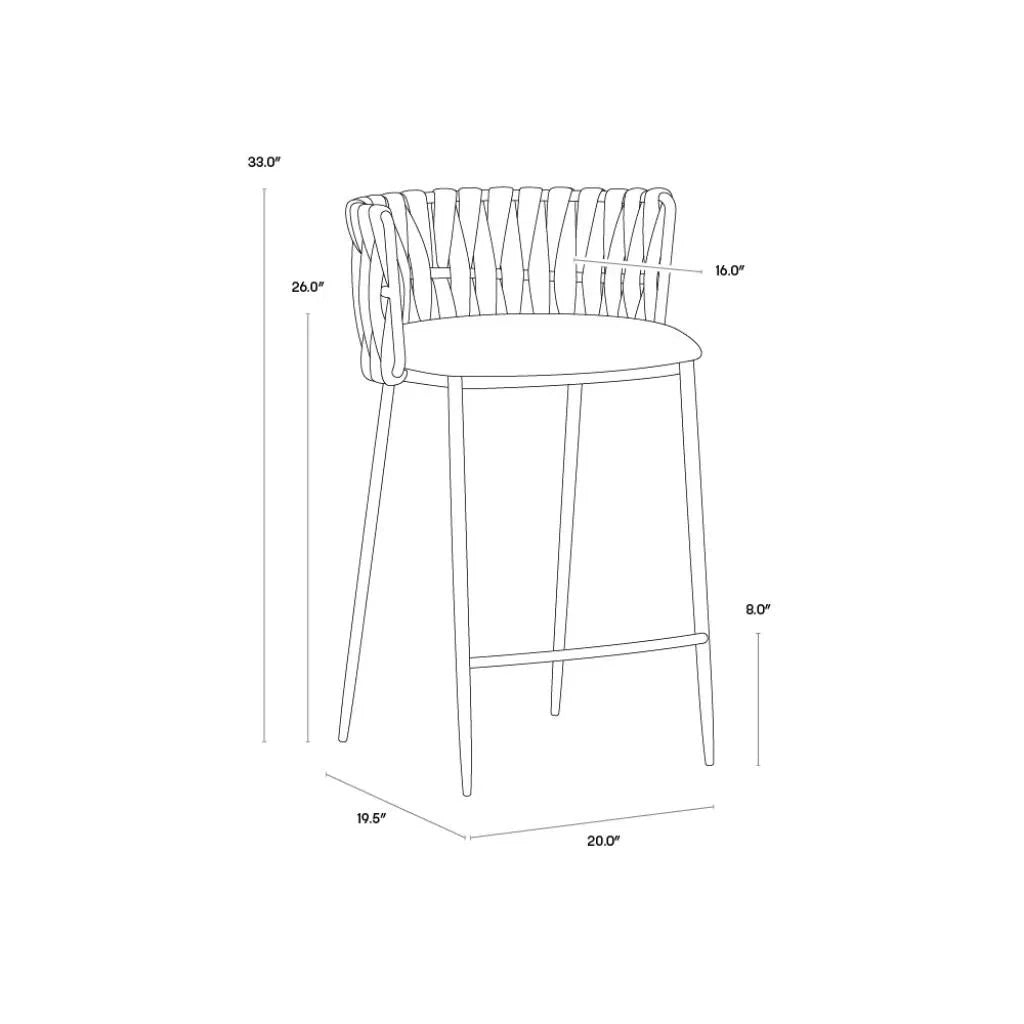 SUNPAN Sarai Fabric Counter Stool