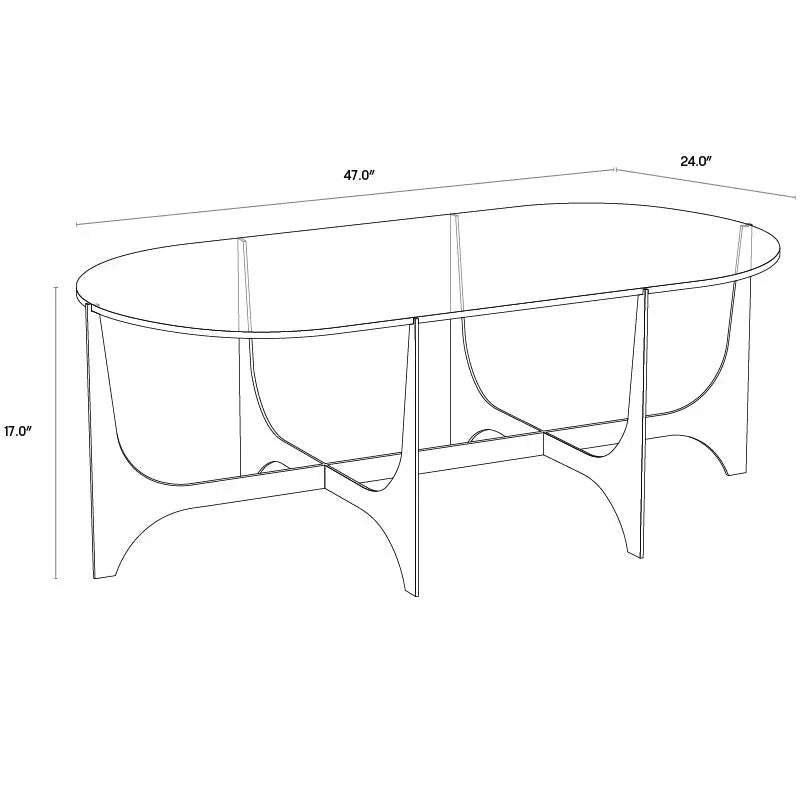 Juliane Coffee Table With Glass Top Base