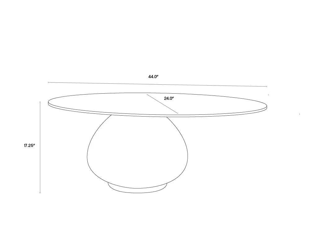 Maeva Coffee Table Black Glass & Concrete Base