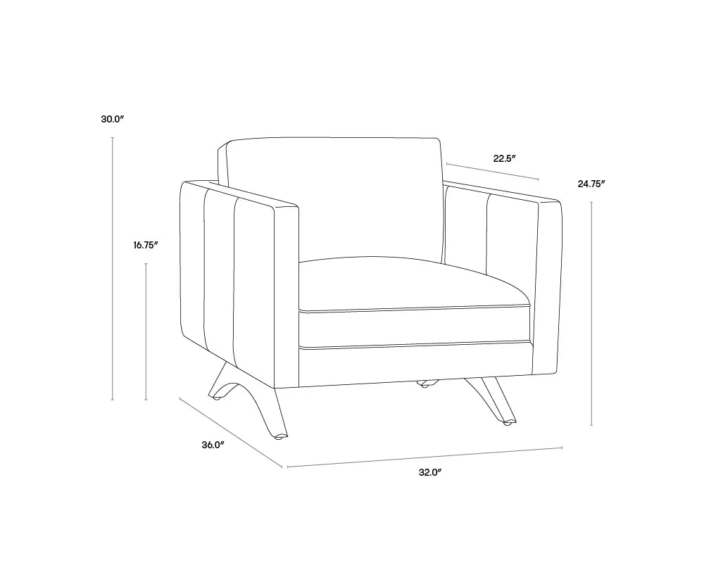 SUNPAN Rogers Leather Stylish Armchair