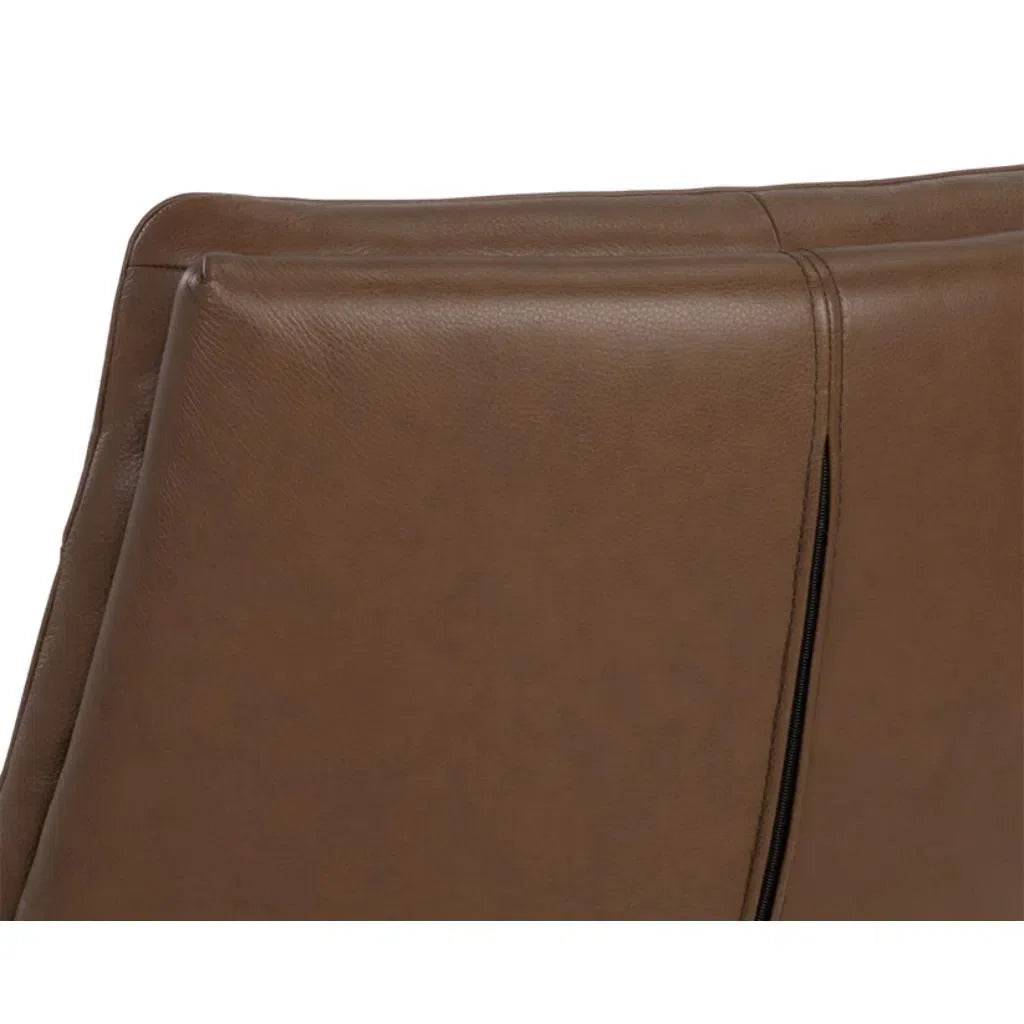 SUNPAN Keller Leather Swivel Lounge Chair