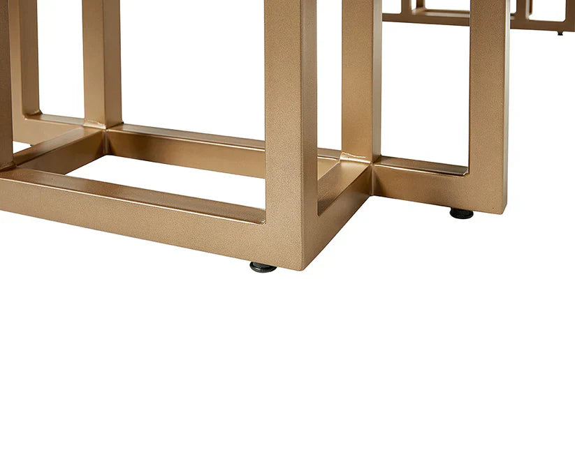 SUNPAN Baldessara Dining Table - Oak Veneer & Steel