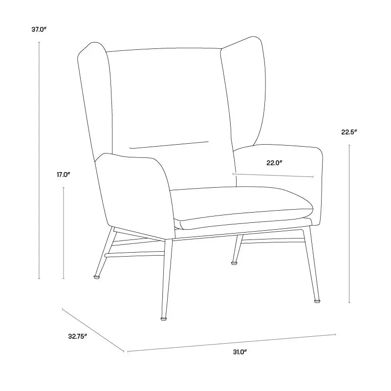 SUNPAN Kasen Performance Fabric Lounge Chair