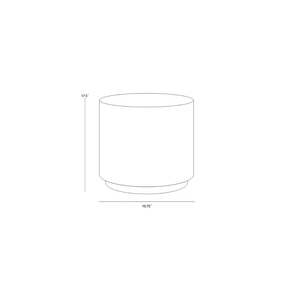 SUNPAN Rubin Concrete Outdoor Round End Table