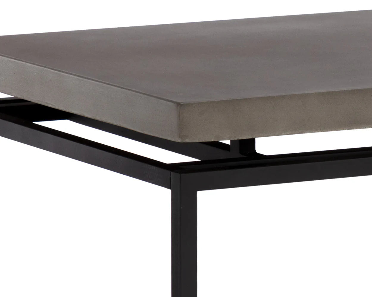 Norwood Desk Concrete Top Black Metal