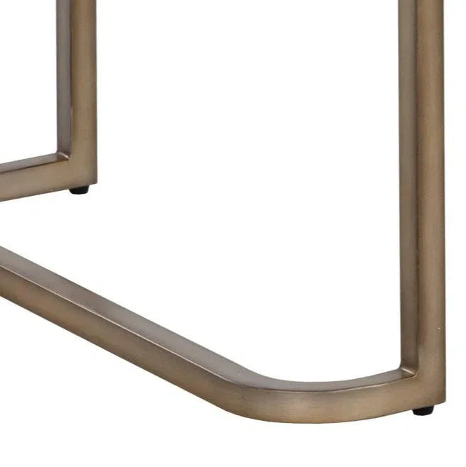 Jamille Desk Soft Closing Drawers & Warm Brass Base