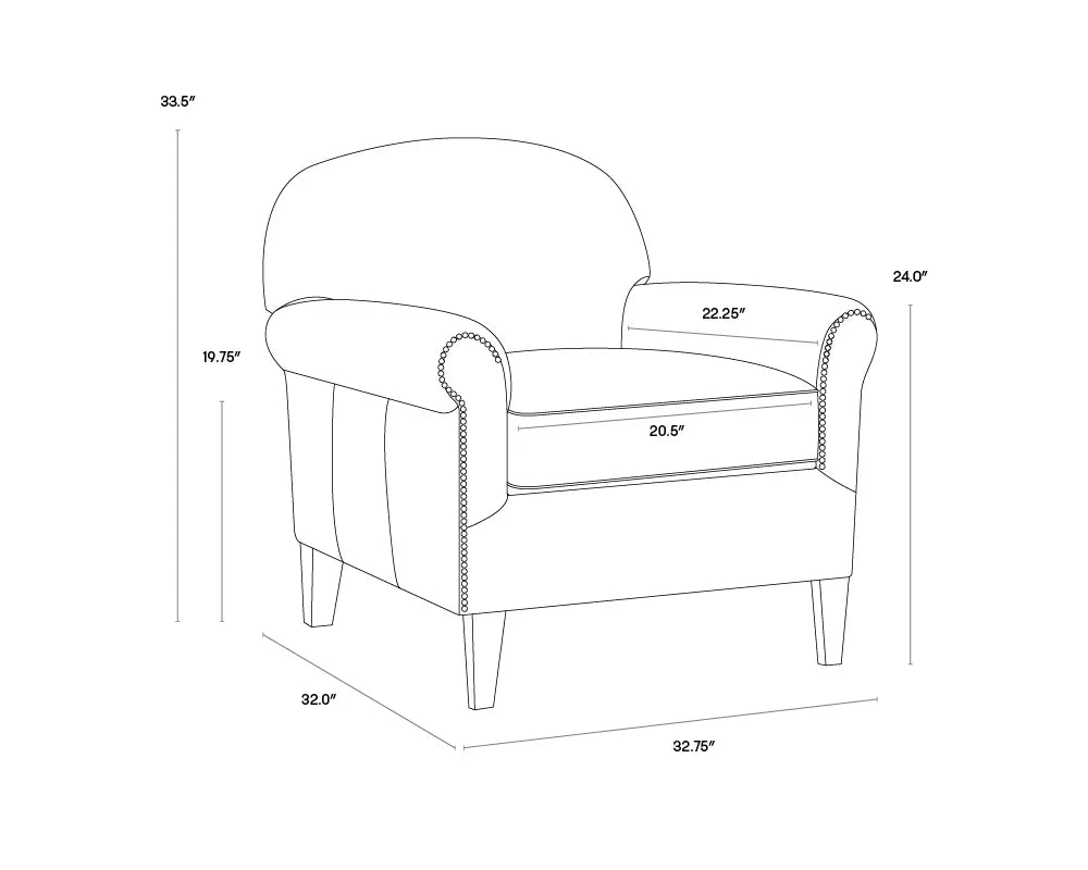 Bastoni Lounge Chair Chocolate Leather Brass