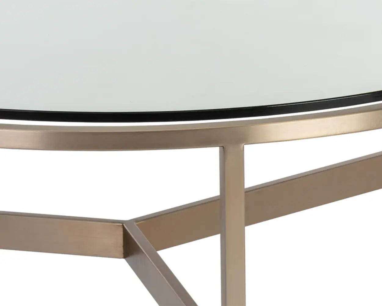 SUNPAN Flato Iron Framed Round Coffee Table