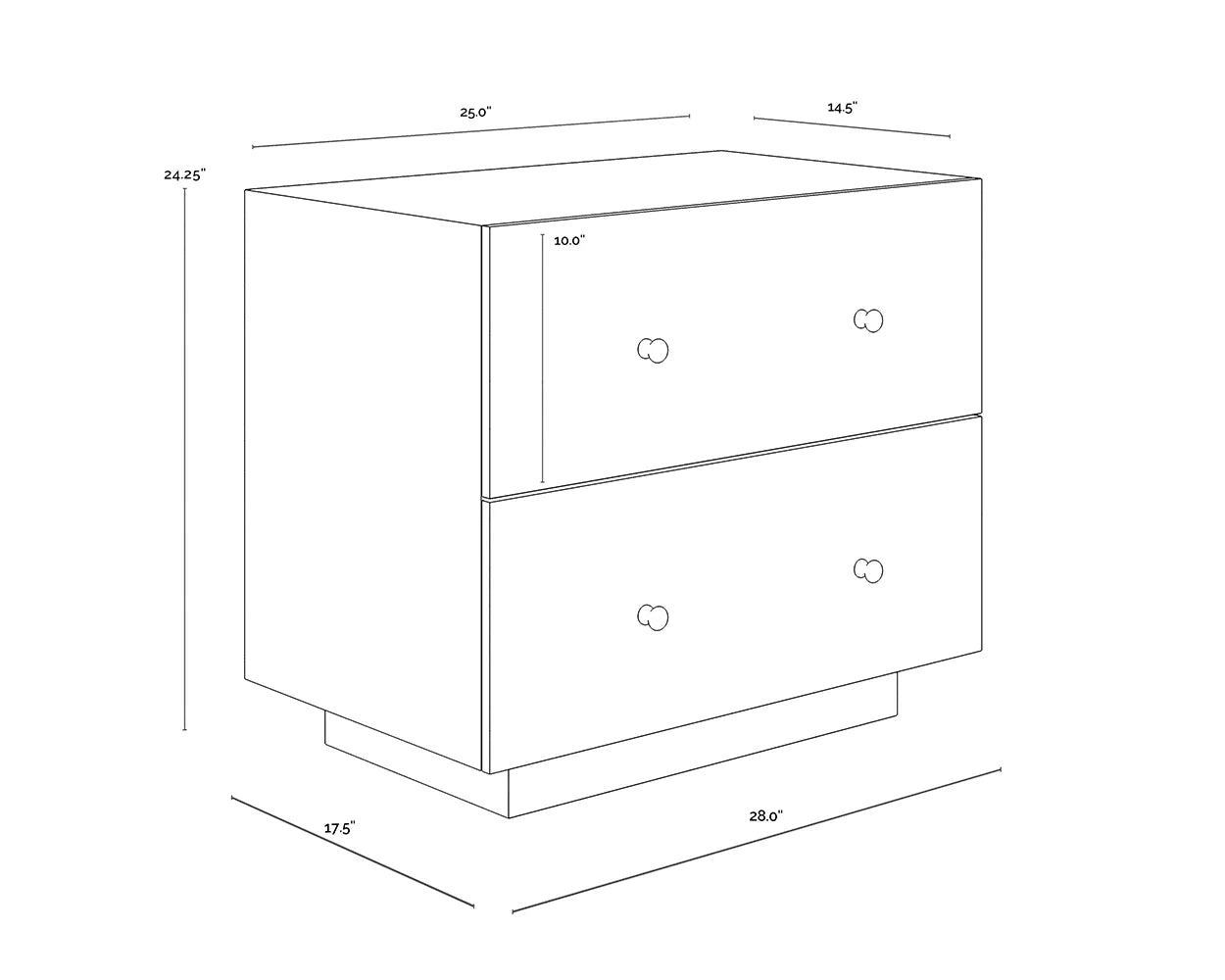 Arlington Nightstand Hand Soft Closing Drawers