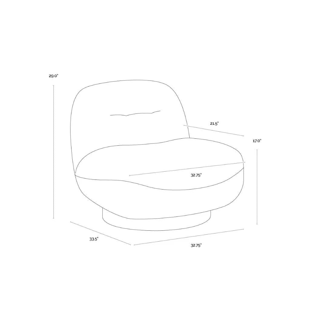 SUNPAN Franze Fabric Swivel Lounge Chair