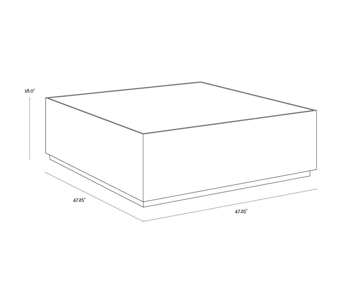 SUNPAN Selah Coffee Table Marble Top Black Base