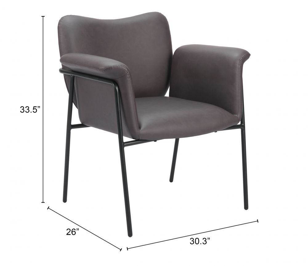 Zuo Modern Heritage Wood & Steel Brown Accent Arm Chair
