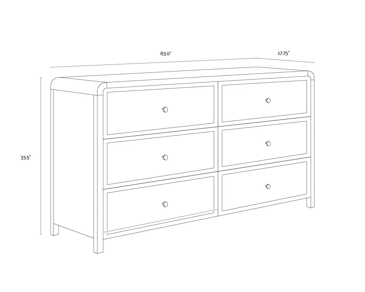 SUNPAN Tierra Wooden Rattan Stylish Dresser