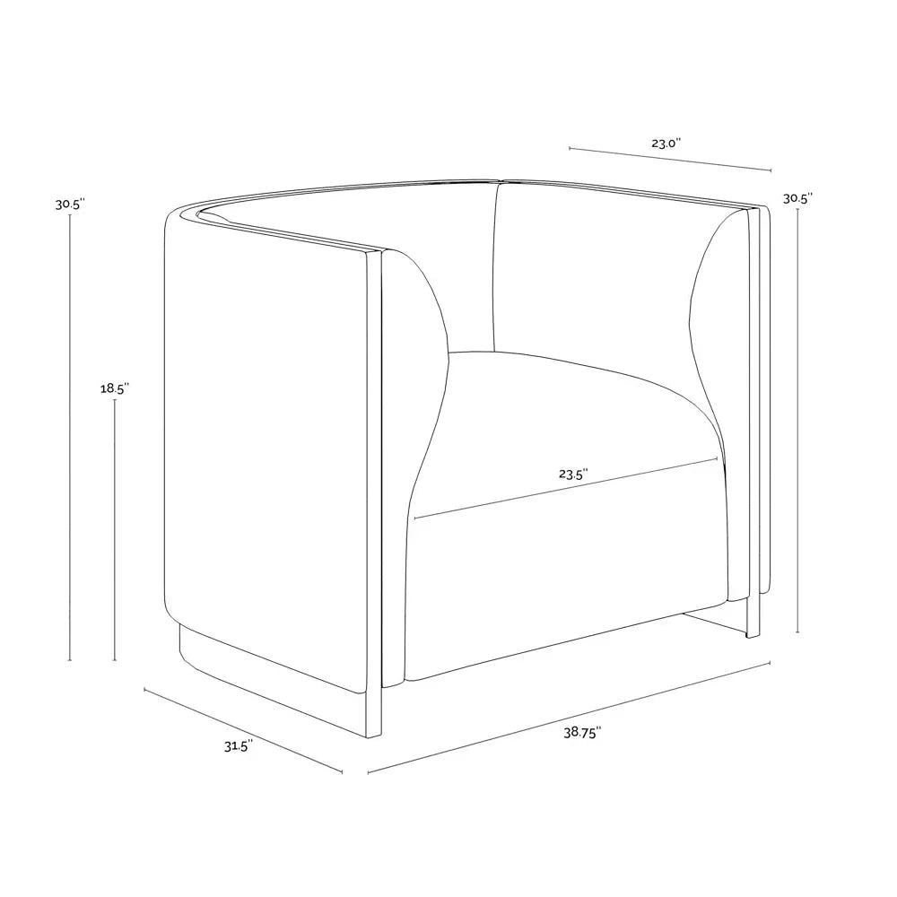 SUNPAN Larron White Performance Fabric Armchair