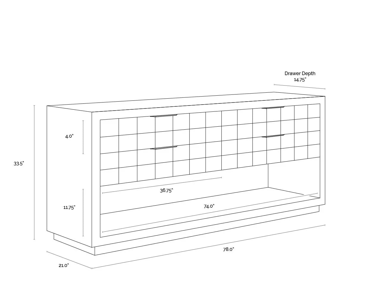 SUNPAN Akava Wood Dresser With Light Wash Finish