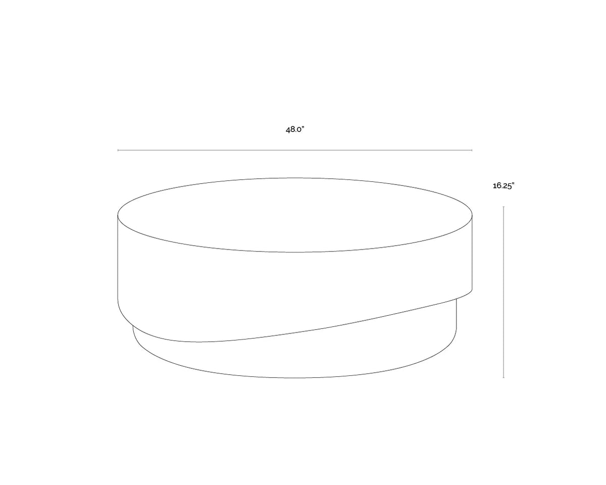 SUNPAN Patras Coffee Table Concrete For Indoor Outdoor Use