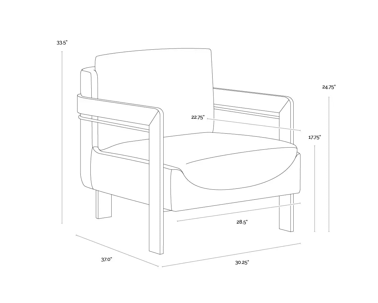 SUNPAN Garo Leather Lounge Chair
