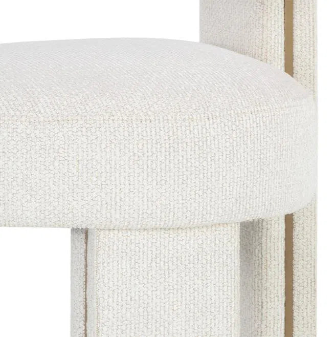 Adamina White Performance Fabric Barstool
