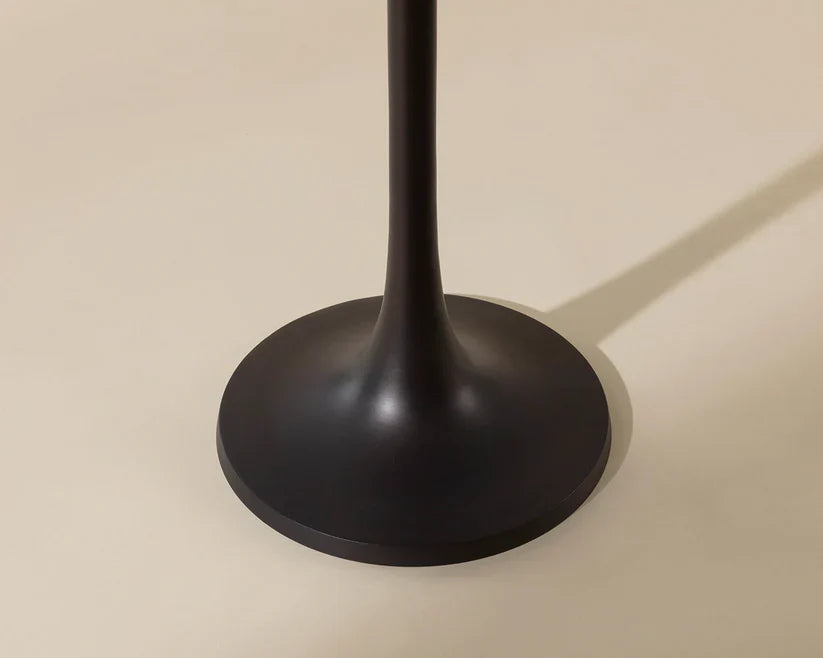 SUNPAN Tekoa End Table: Antique Brass & Wood Finish