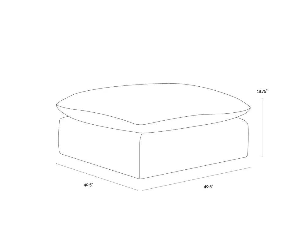 Reve Performance Fabric Modular Ottoman