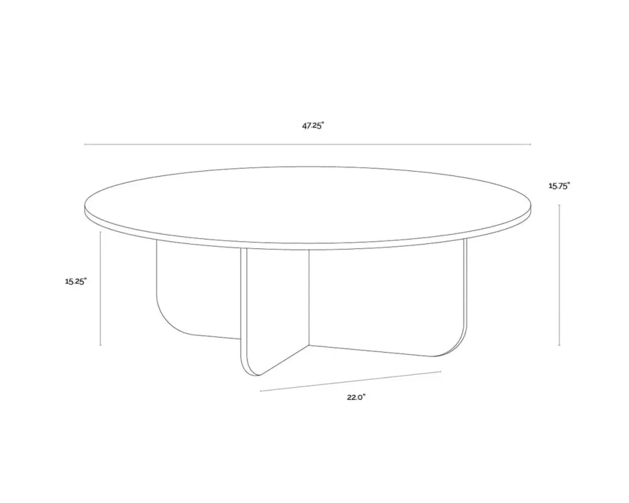 SUNPAN Bonita Luxurious Marble Round Coffee Table