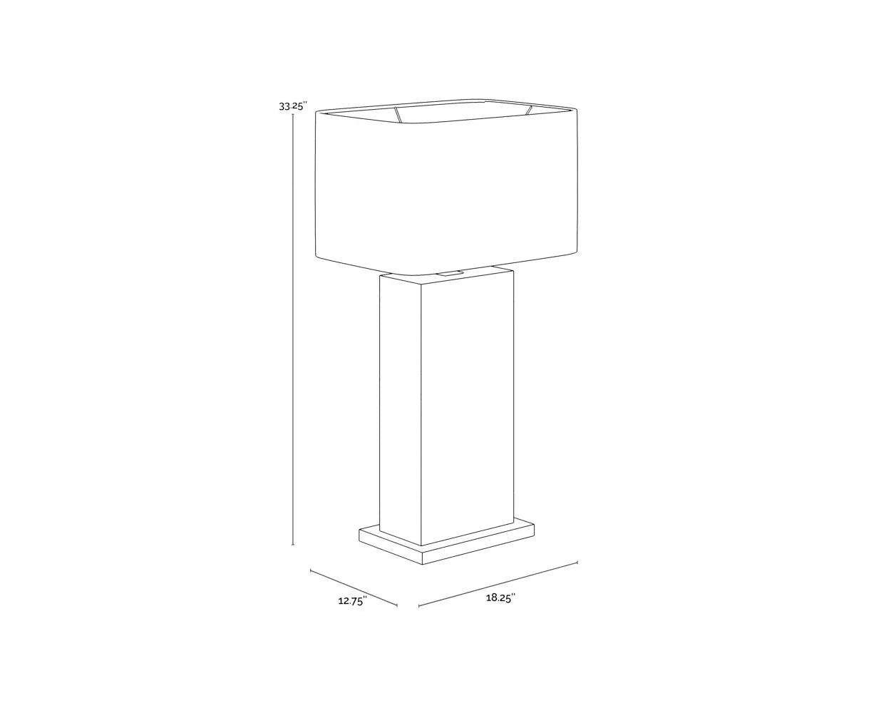SUNPAN Rovira Table Lamp Alabaster Base & Linen Shade