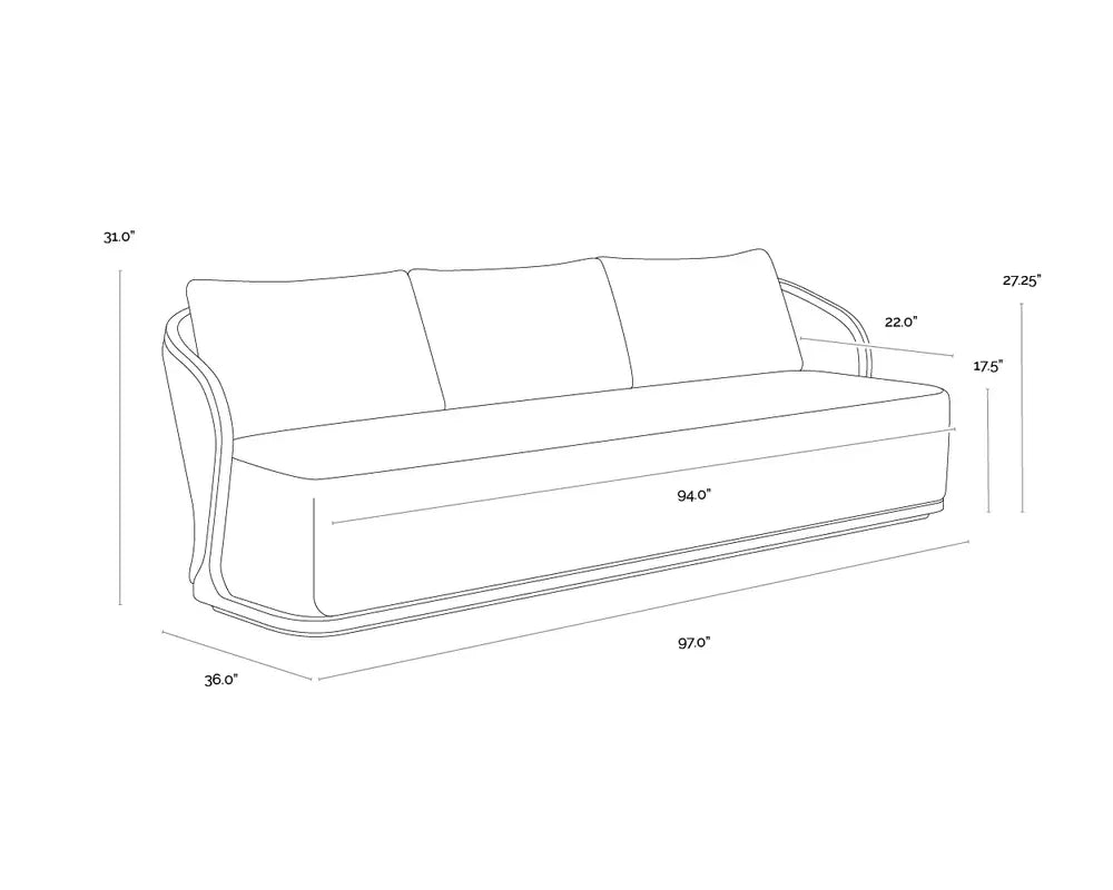 Bora Performance Fabric Outdoor Couch