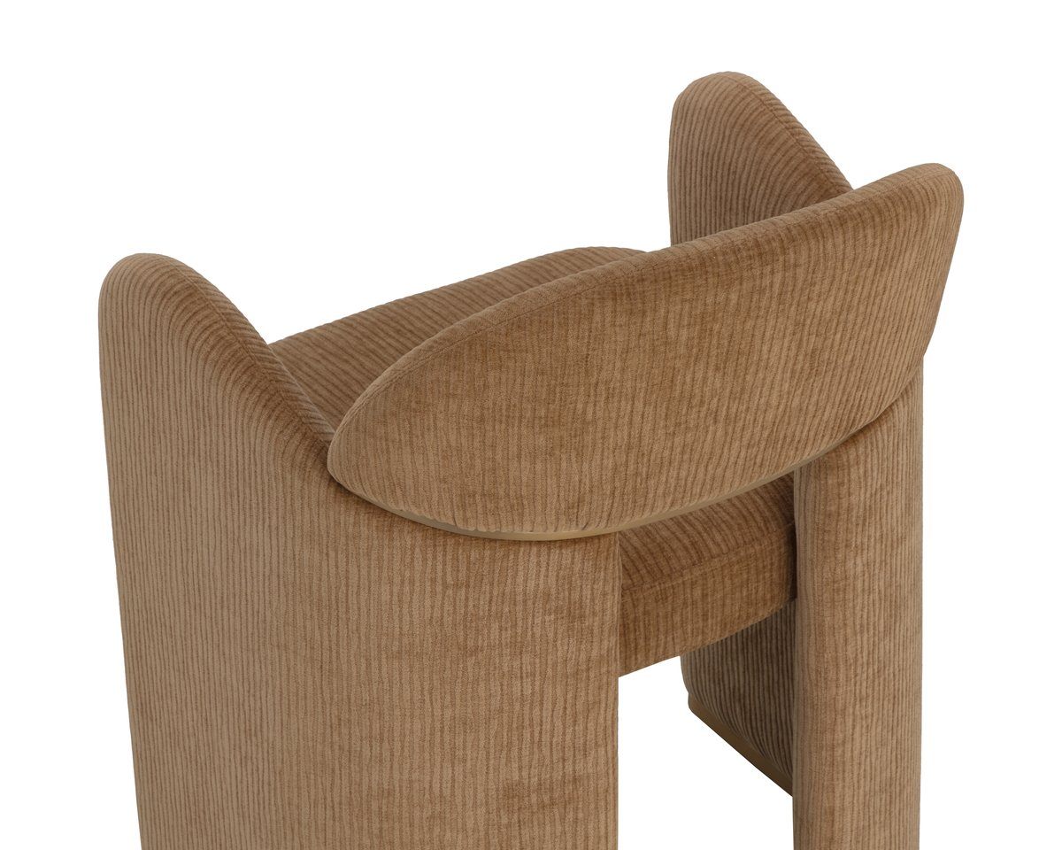 SUNPAN Snowden Brown Fabric Dining Armchair