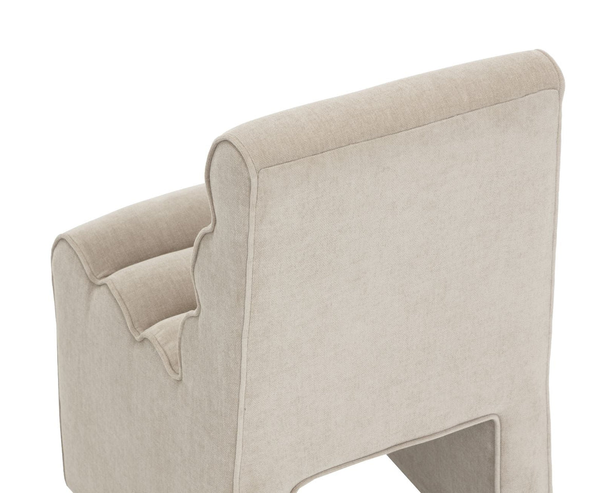 SUNPAN Stuart Tufted Channel Fabric Dining Chair