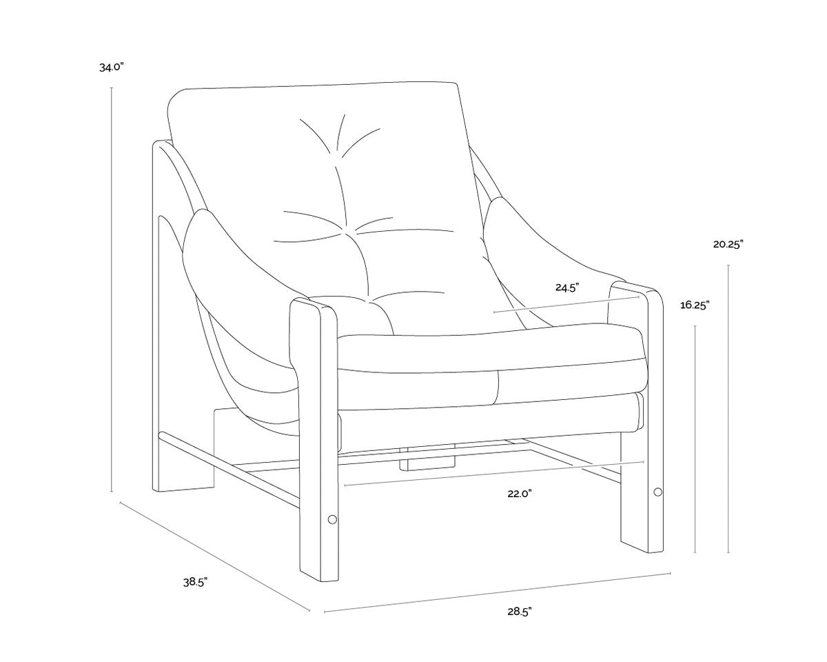 SUNPAN Rafferty Leather Lounge Chair