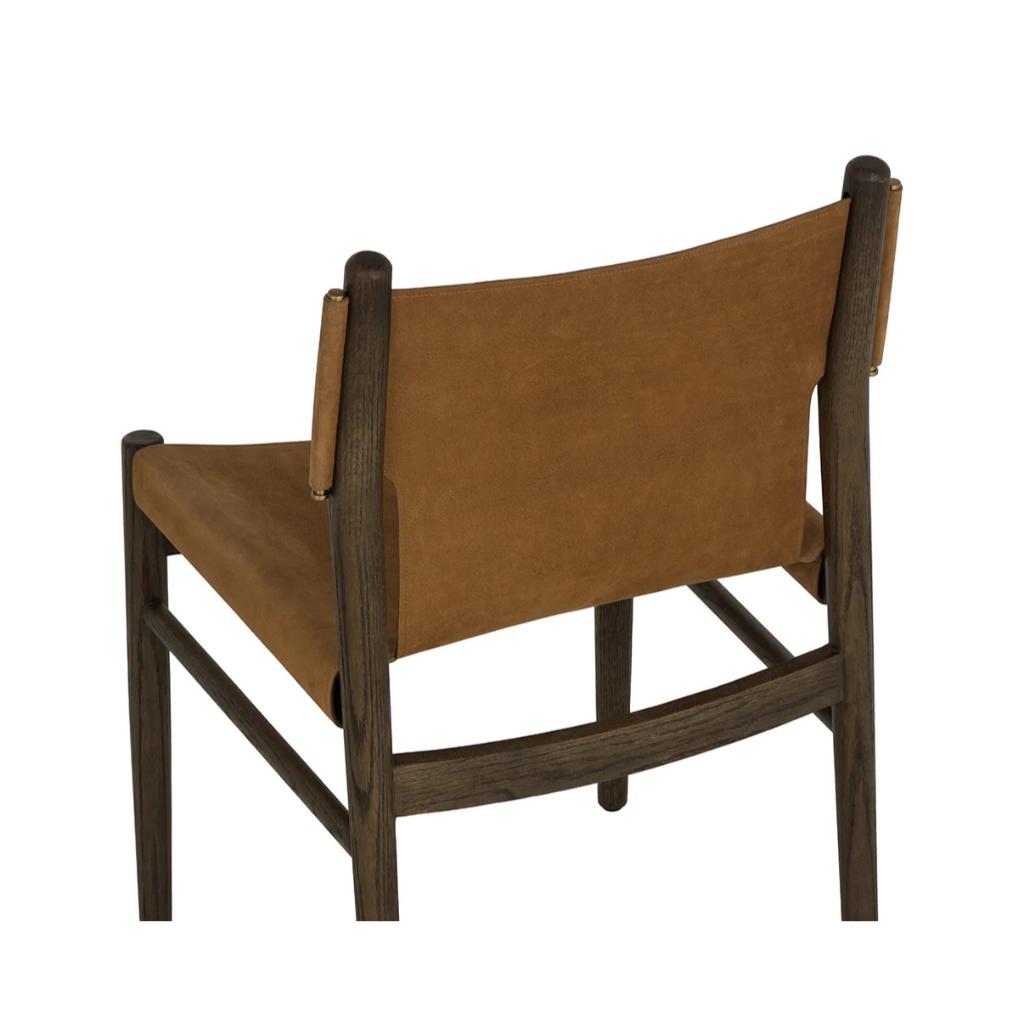 SUNPAN Argus Nubuck Caramel Leather Dining Chair