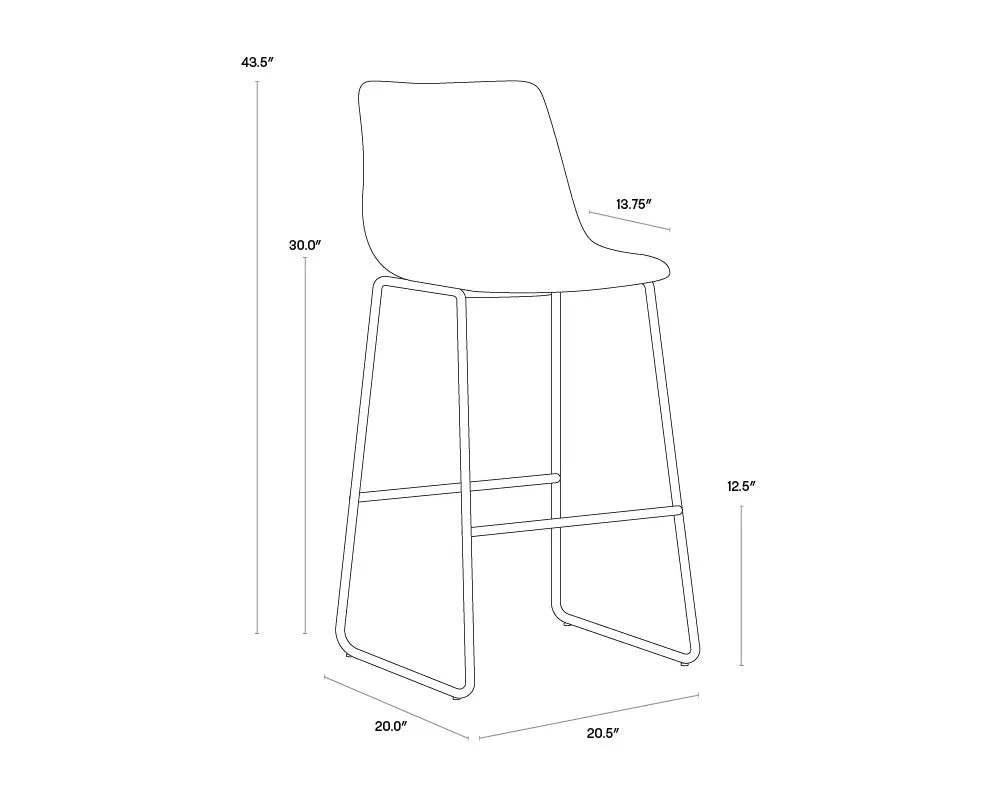 SUNPAN Cal Faux Leather Barstool (Set Of 2)