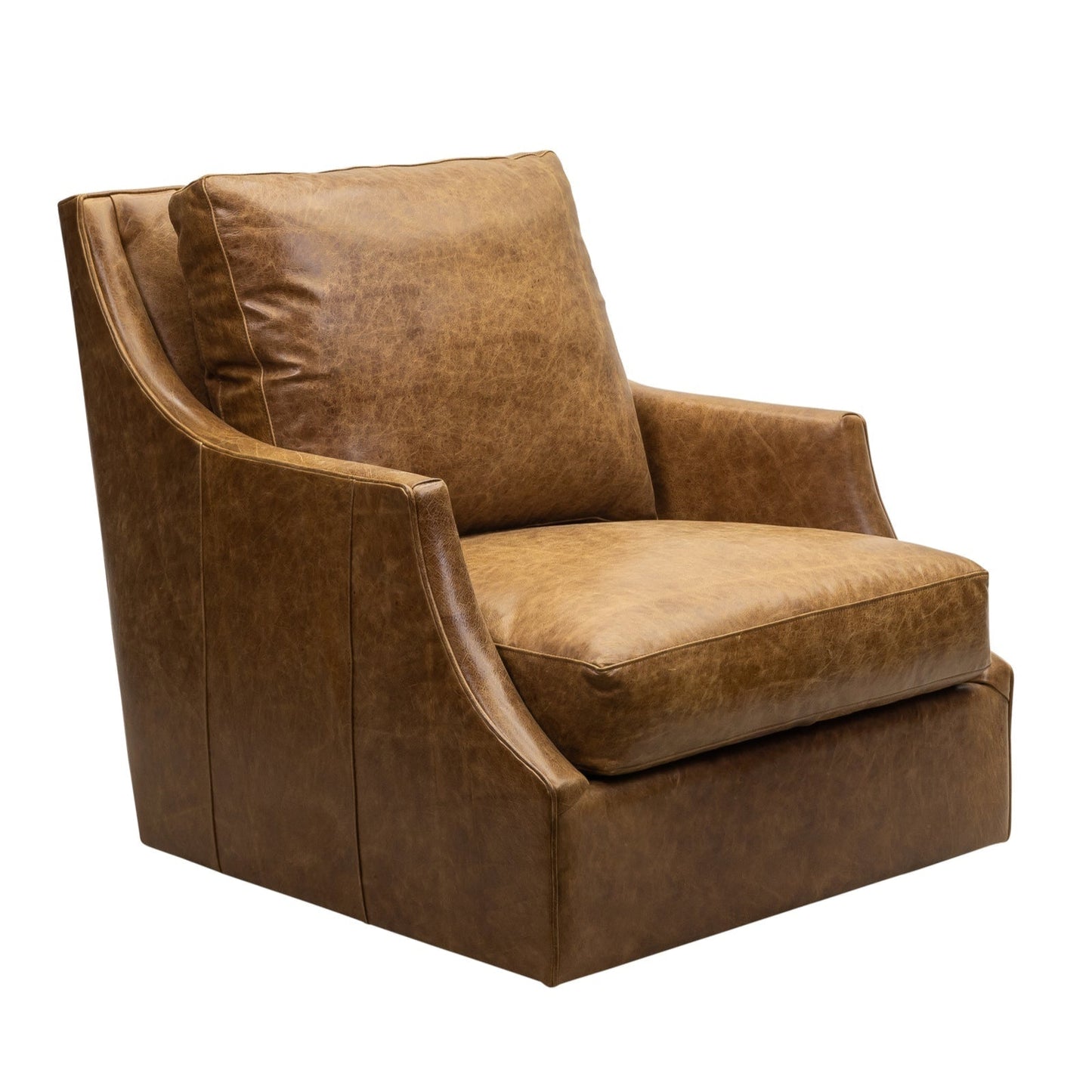 Jane Leather Modern Comfort Swivel Chair