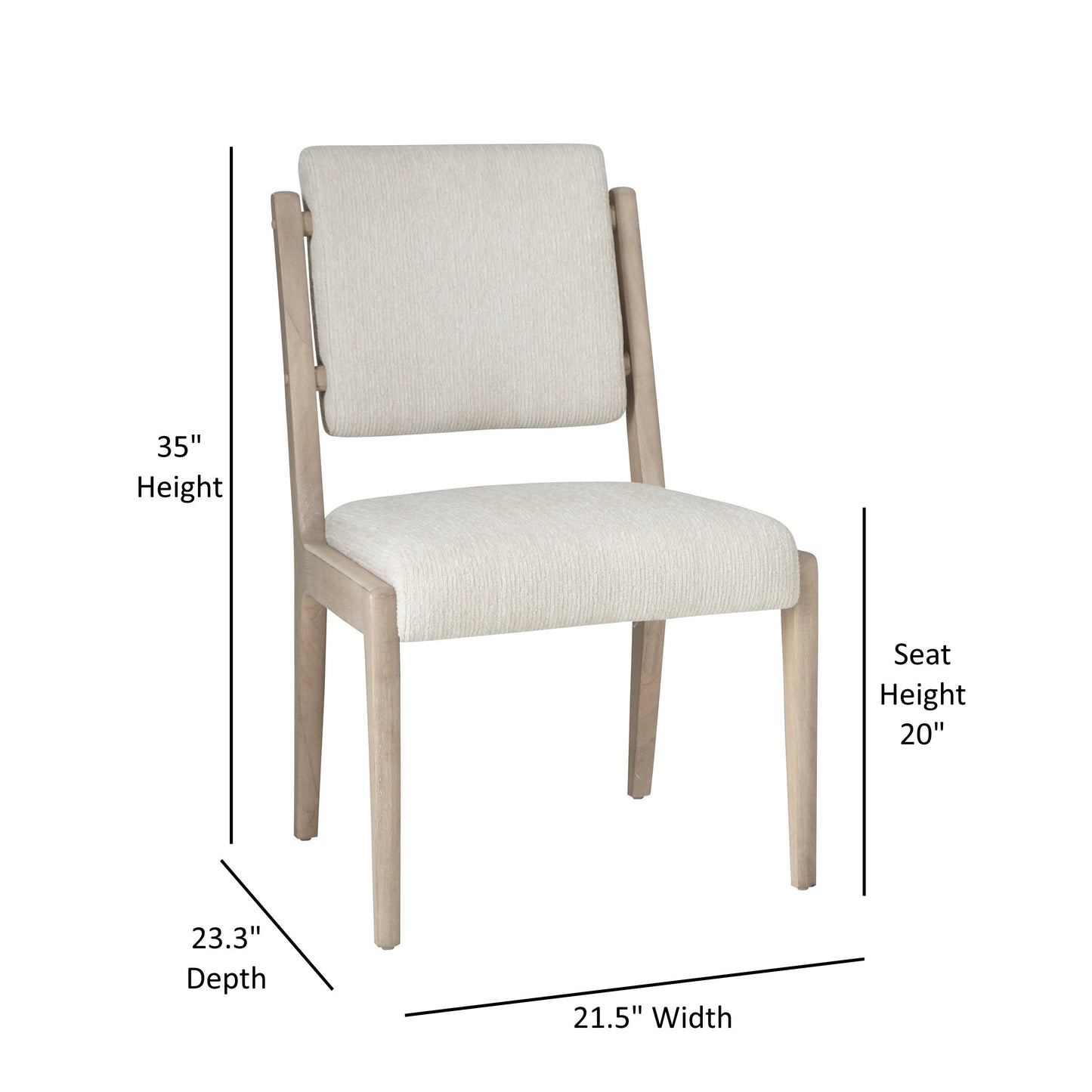 Panama Jack Melia White Performance Fabric Dining Chair (Set of 2)
