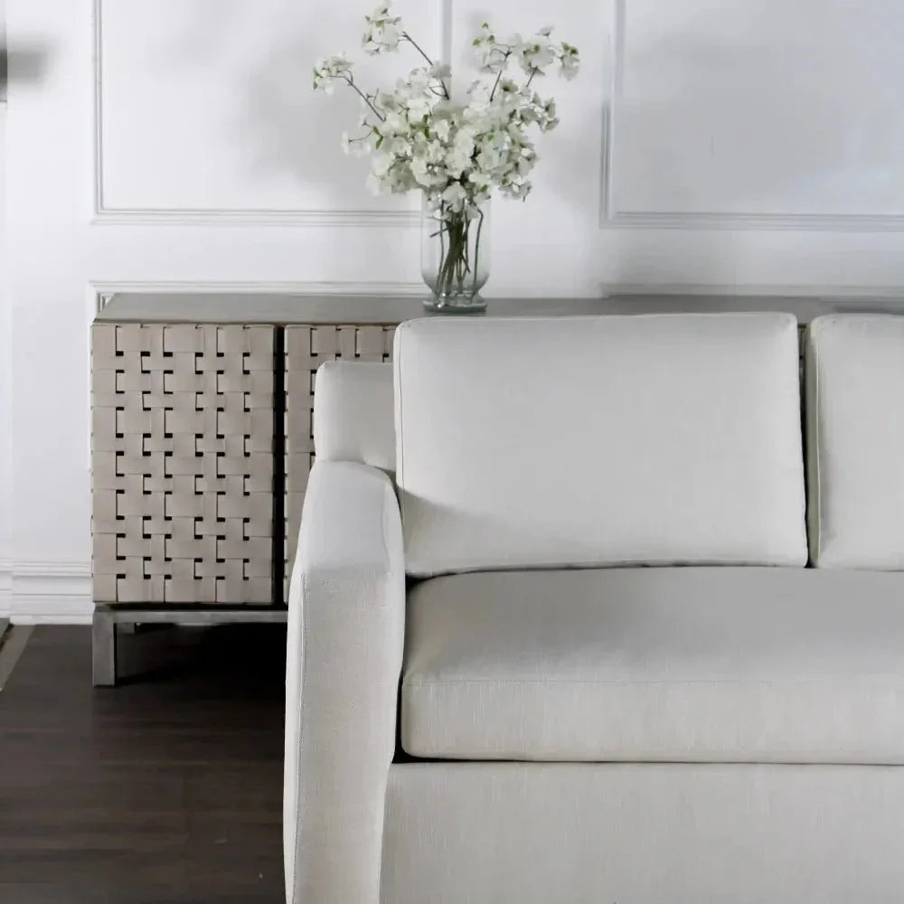 Soho Cream Leather Warp Sideboard -- view 3