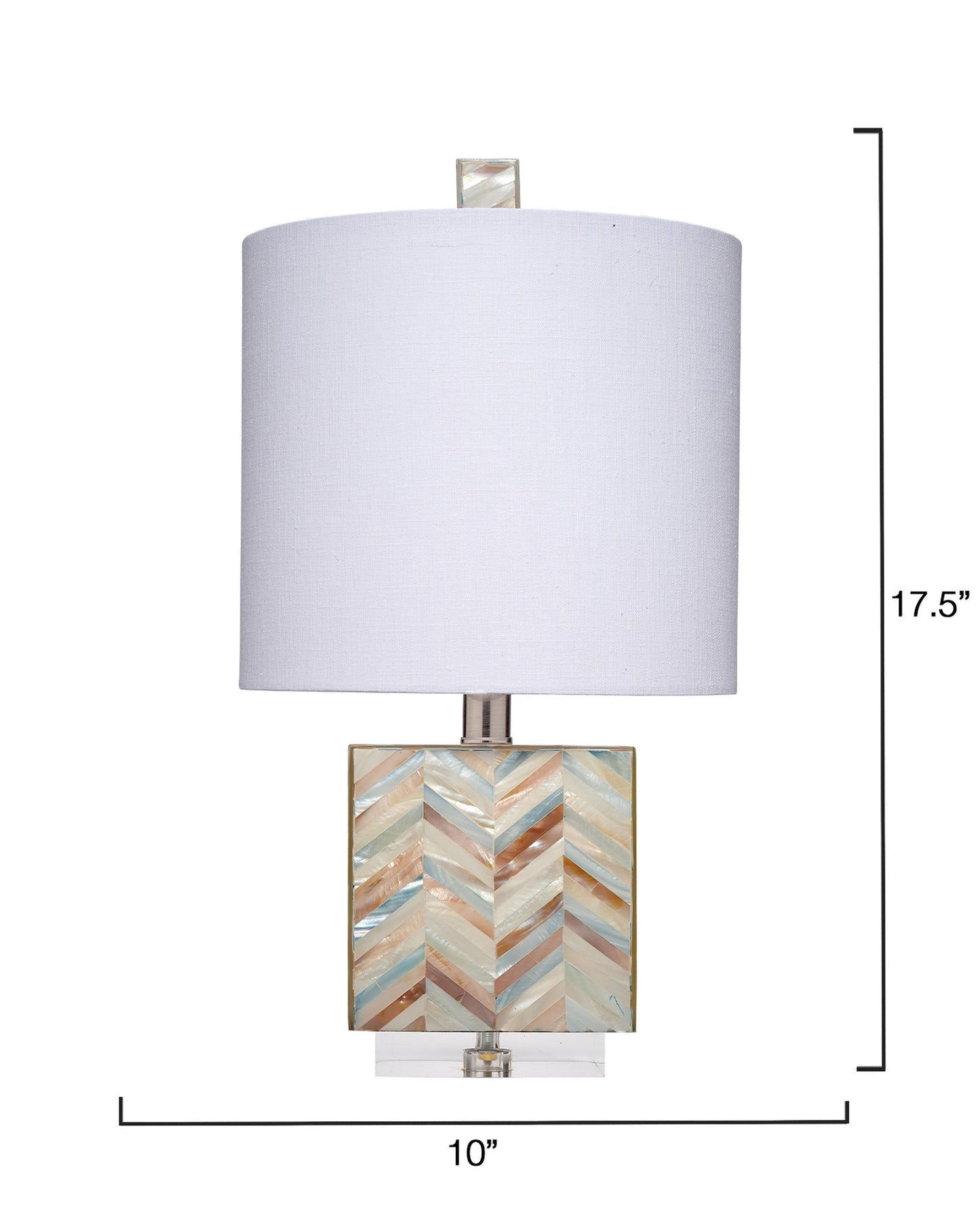 Jamie Young Garbo Mother Of Pearl Table Lamp Blue Limited Stock
