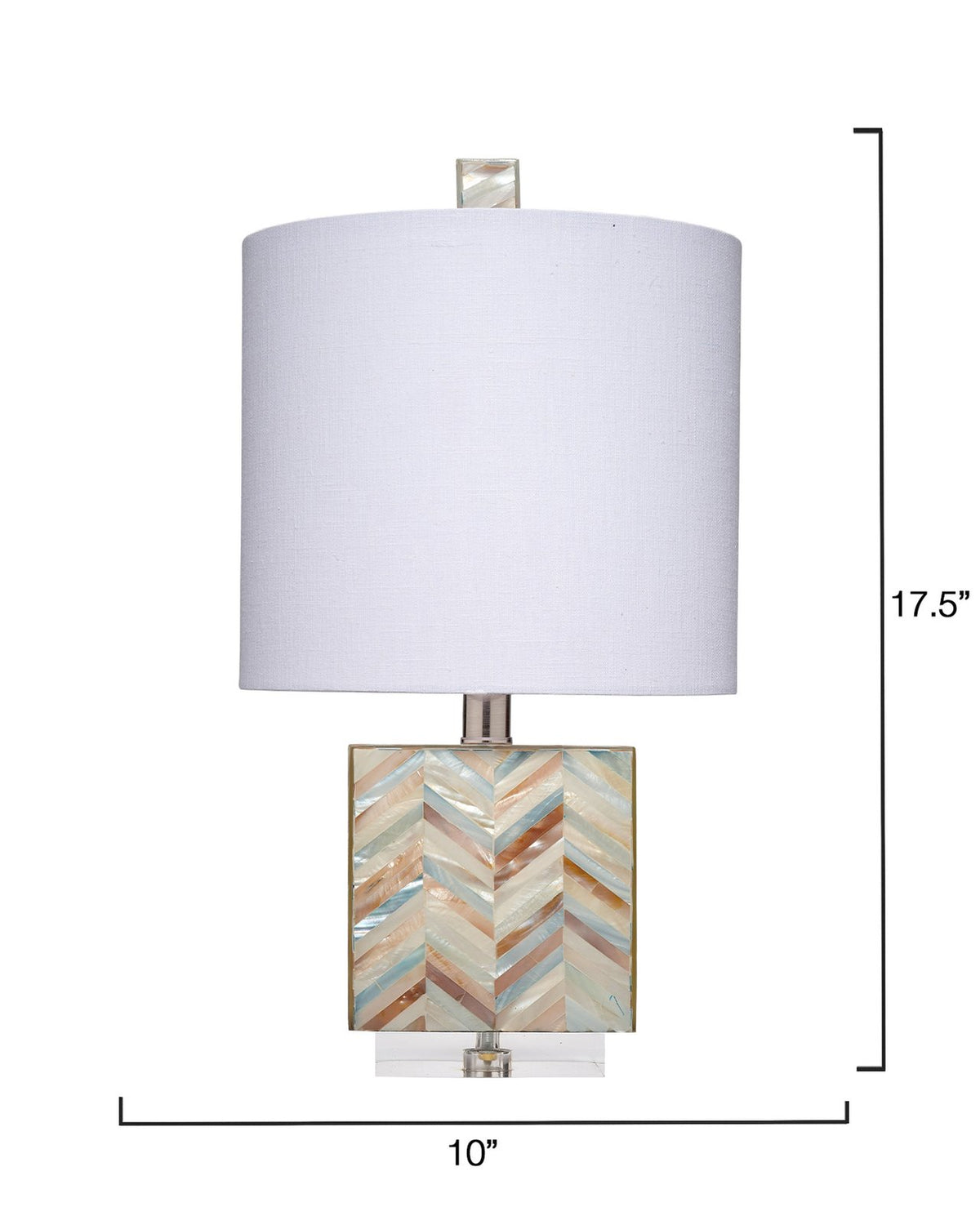 Jamie Young Garbo Mother Of Pearl Table Lamp Blue Limited Stock
