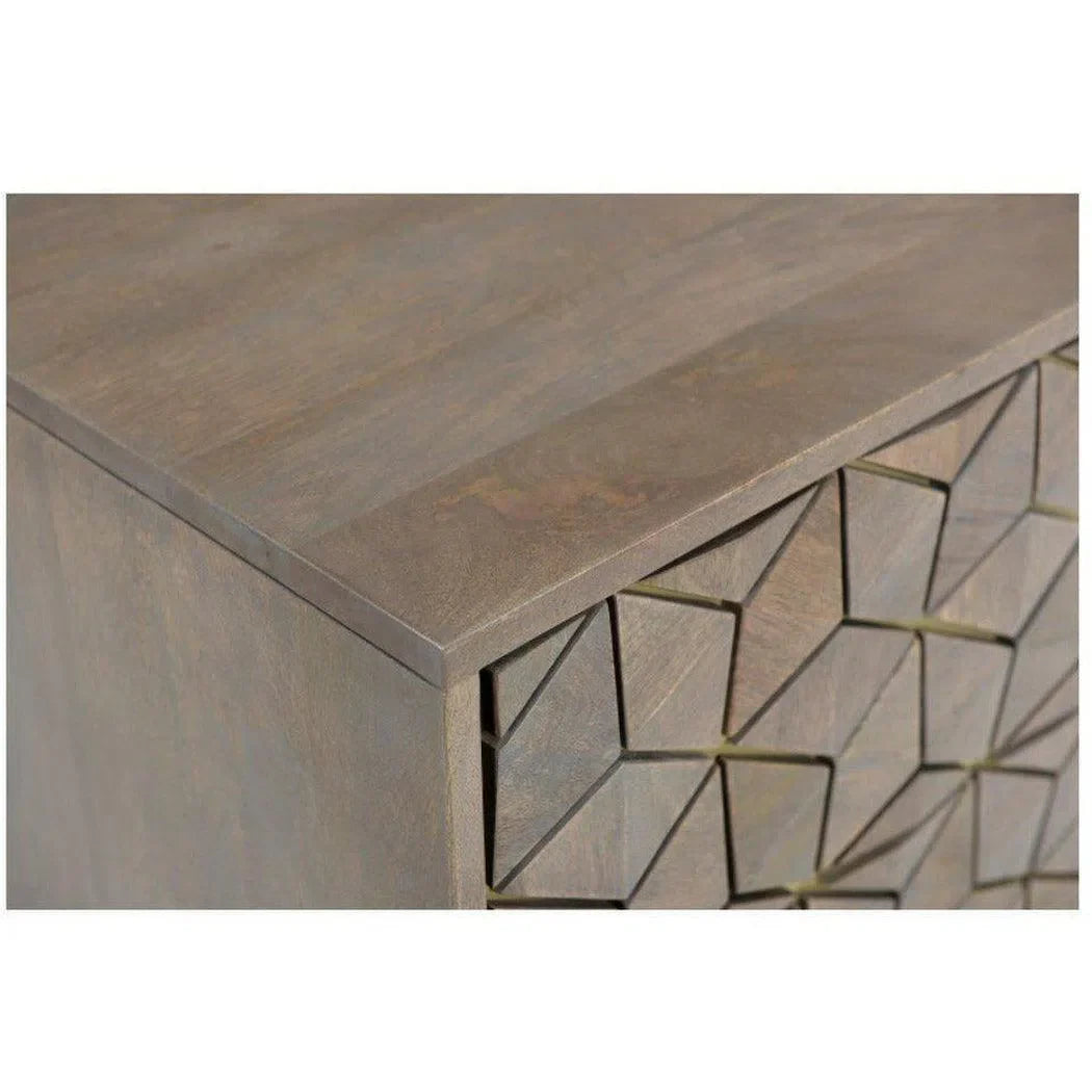 Moe's Home 20 Inch Nightstand Grey Art Deco